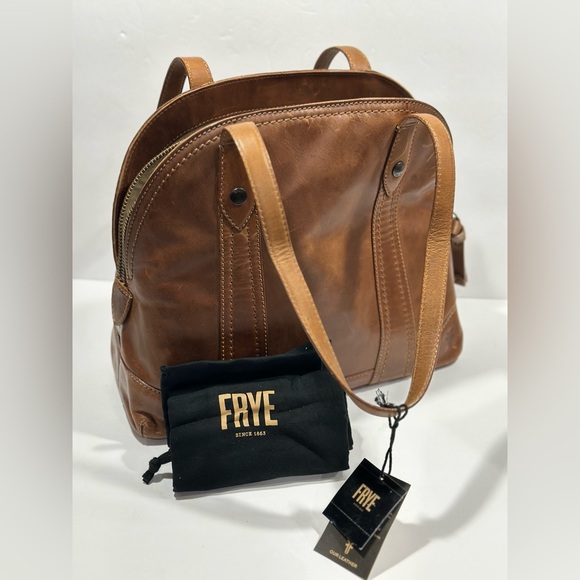 Frye Melissa Domed Leather Satchel Bag - Picture 11 of 16